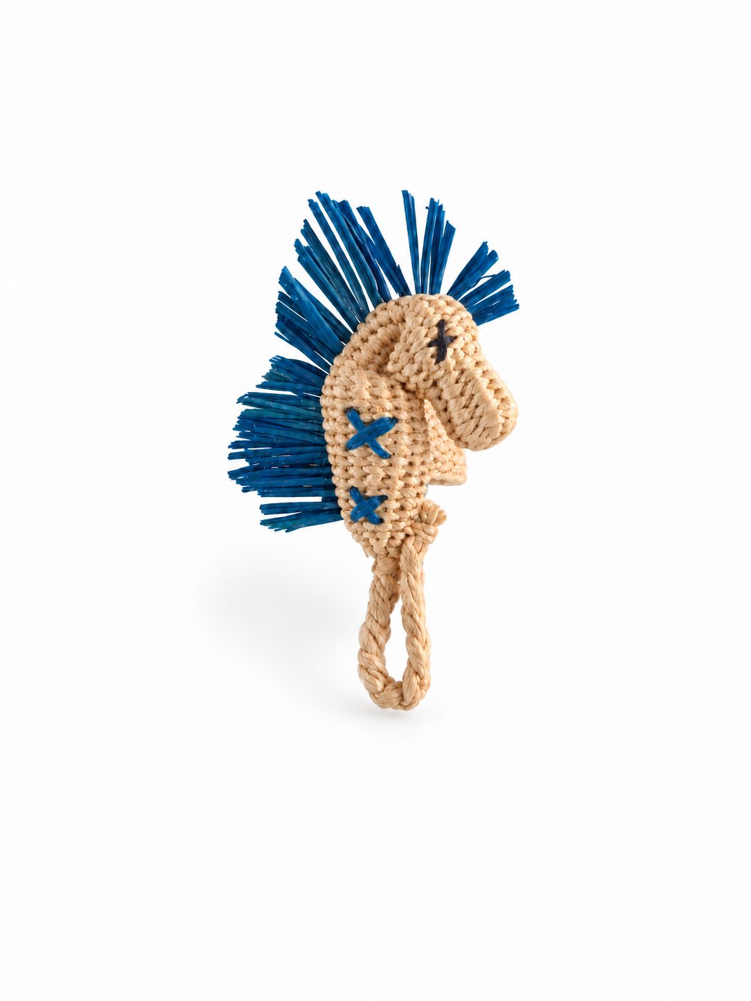 Caballo de mar crudo con azul