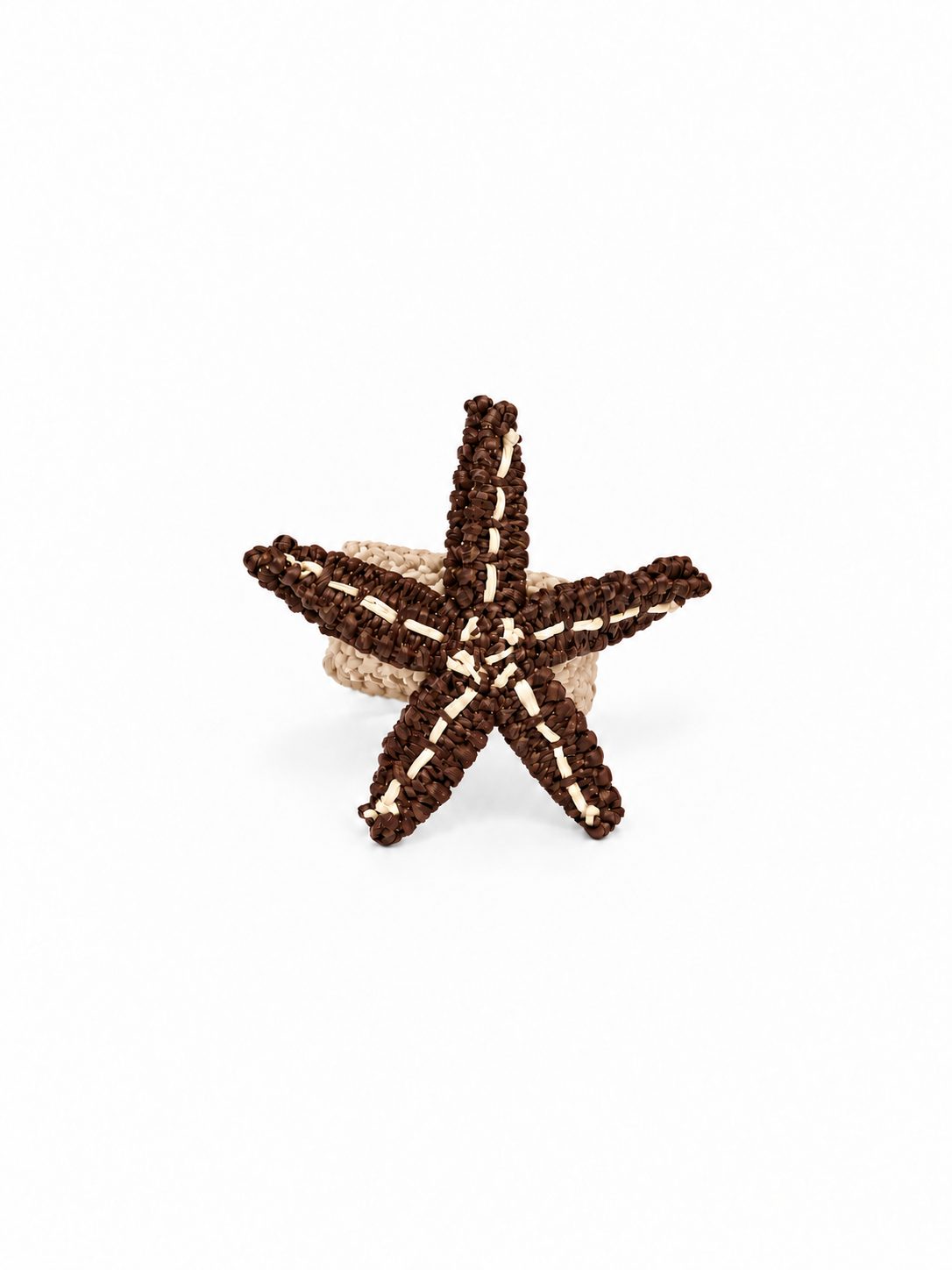 Servilletero estrella de mar marrón