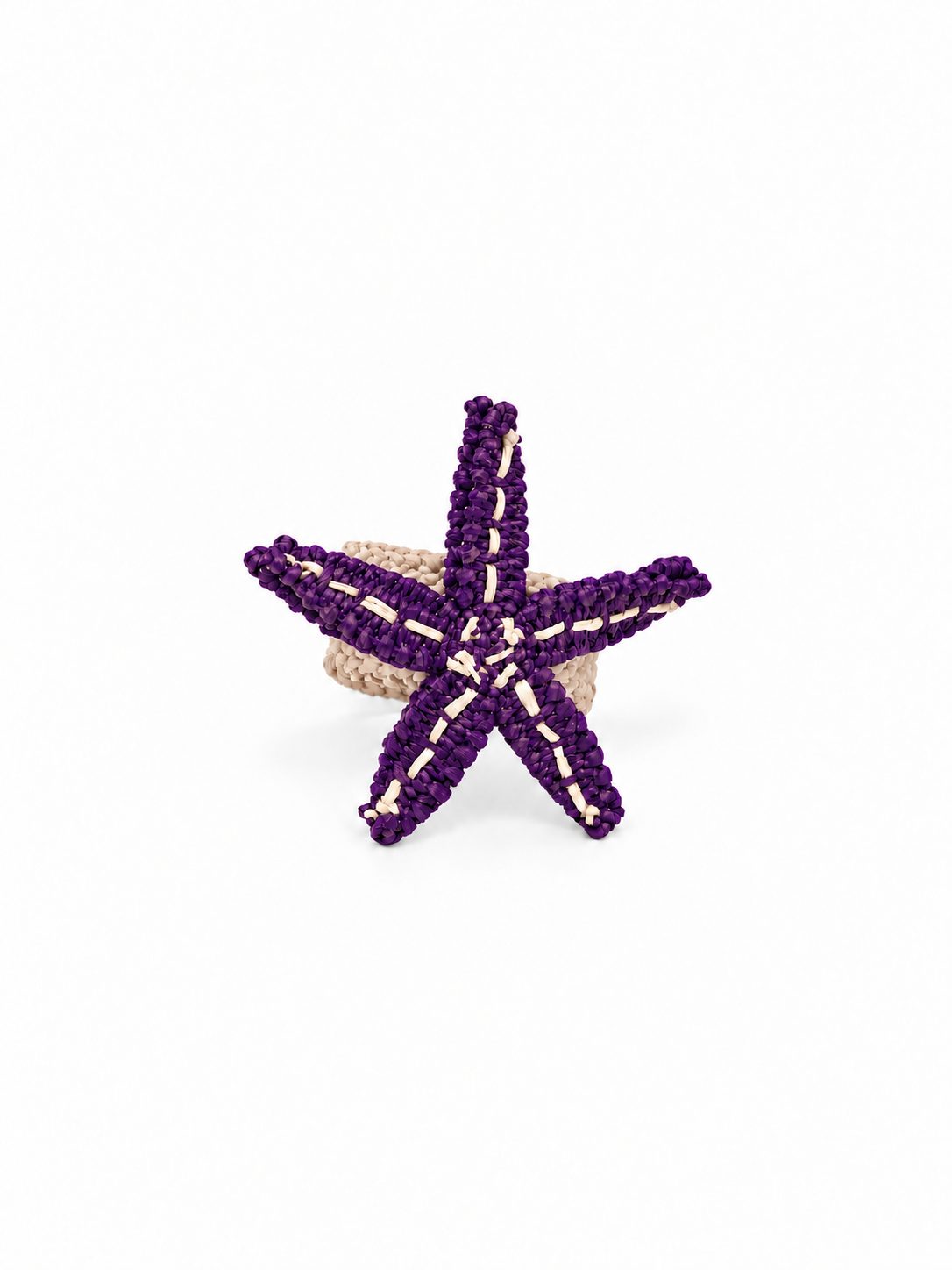 Servilletero estrella de mar morado