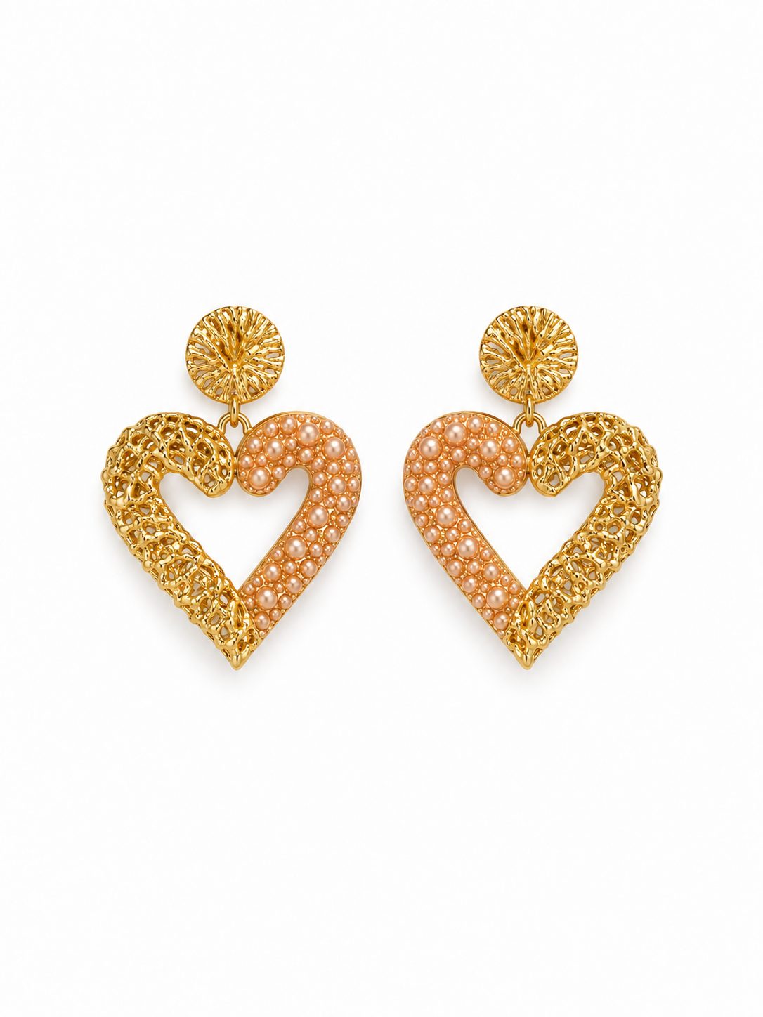Aro corazón arabesco/piedras # 108