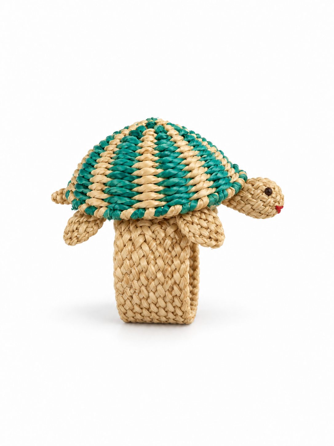 Servilletero tortuga crudo/turquesa