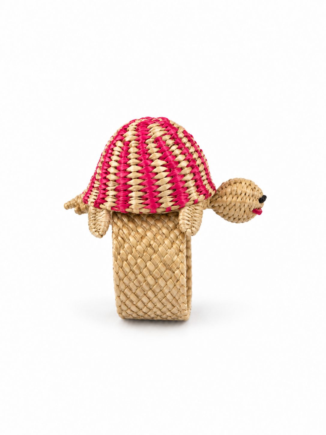 Servilletero tortuga crudo/fucsia
