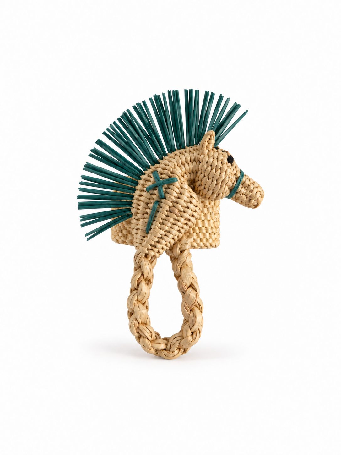 Servilletero caballo de mar crudo con azul cl