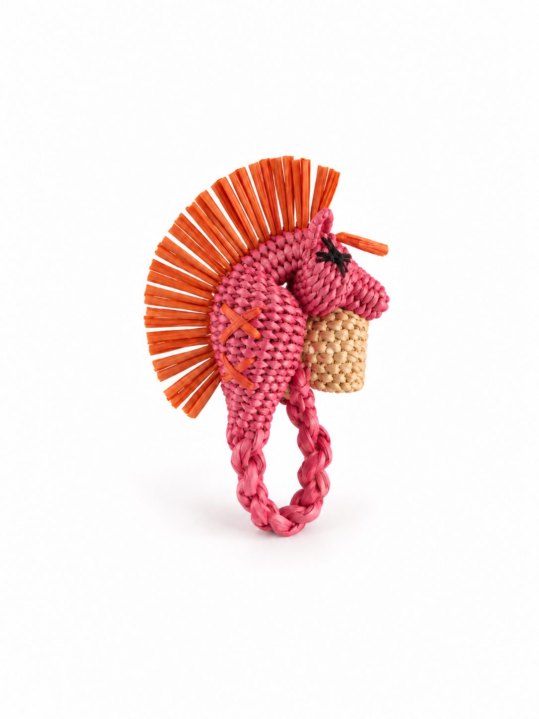 Servilletero caballo de mar salmón/rosado